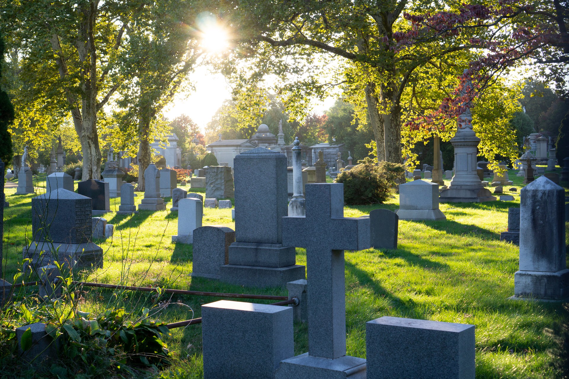 Sunset at the cemetery